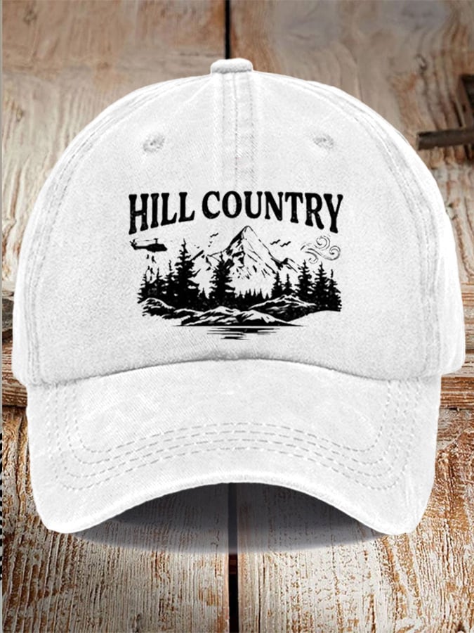 Unisex Texas Print Washed Cotton Hat