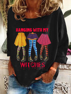 Women's Hanging With My Witches Printed Sweatshirt