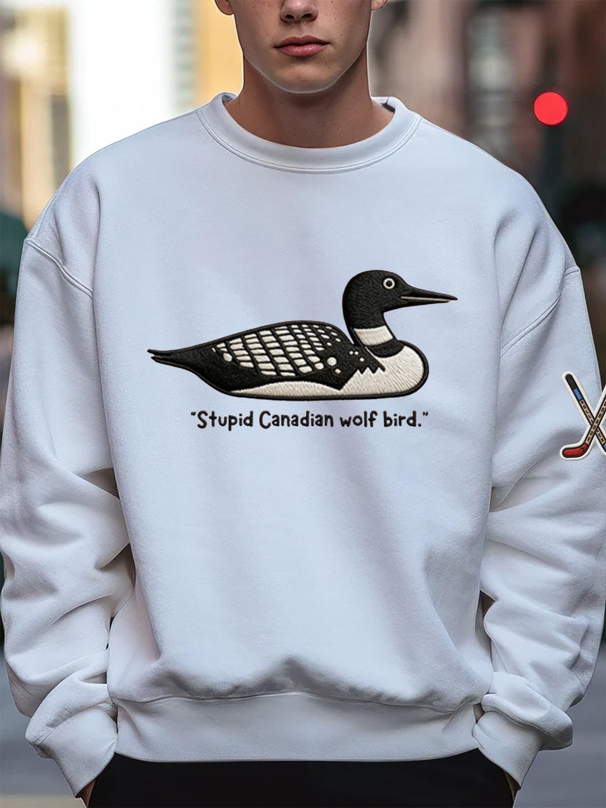 Men's Hockey Romance Print Casual Sweatshirt