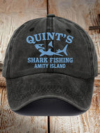 Great White Shark Print Baseball Cap