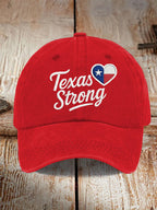 Retro Texas Strong Print Baseball Cap
