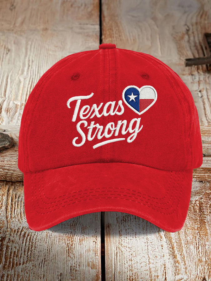 Retro Texas Strong Print Baseball Cap