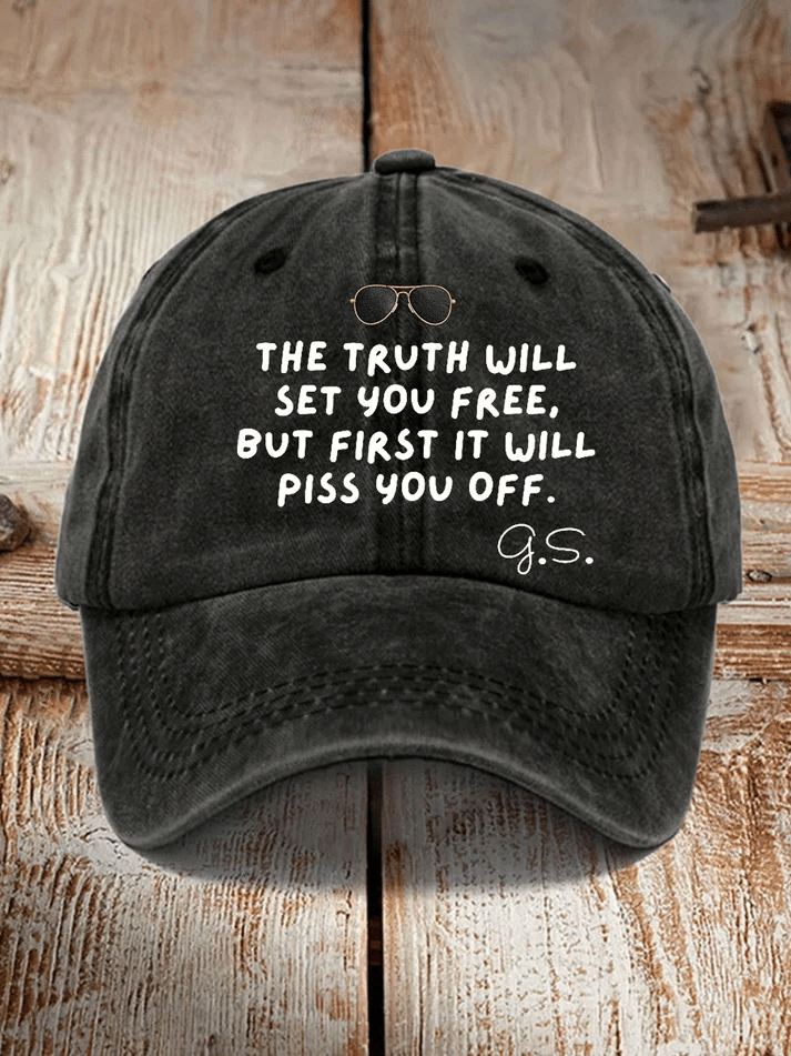 Retro The Truth Will Set You Free, But First It Will Piss You Off 1934-2026 Print Baseball Cap