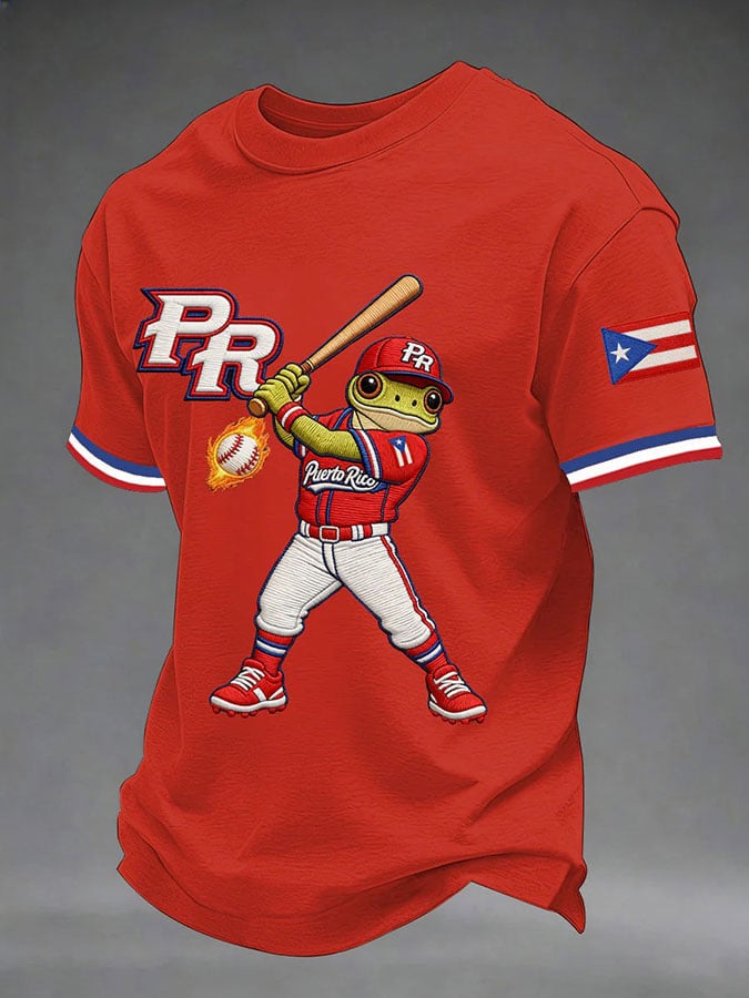 Men's Baseball Print T-Shirt