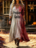 Women's Casual Halloween Print Dress