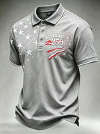 Men's 250th Independence Day Commemorative "Land Of The Free" Printed Top