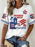 Women's Puerto Rico Baseball Printed Baseball Jersey