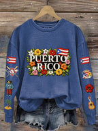 Women's Baseball Print Sweatshirt