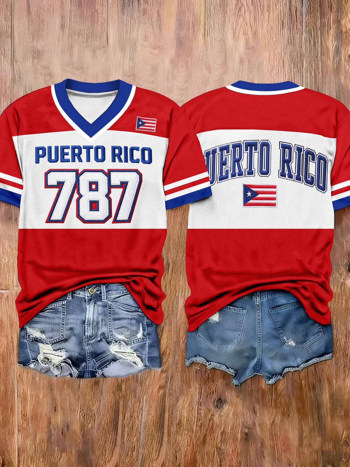 Women's Puerto Rico Art Printed T-shirts