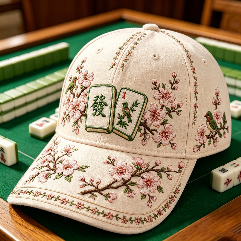 Women's Casual Mahjong Print Baseball Cap