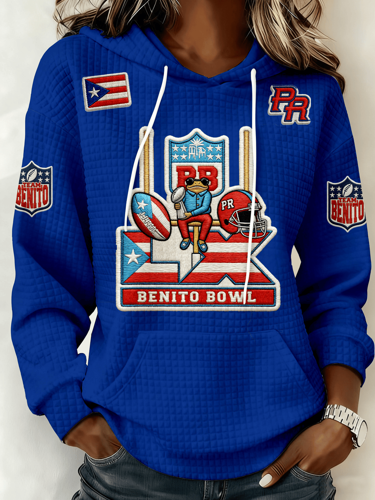 Women's Benito Bowl Printed Hooded Long-Sleeve Sweatshirt