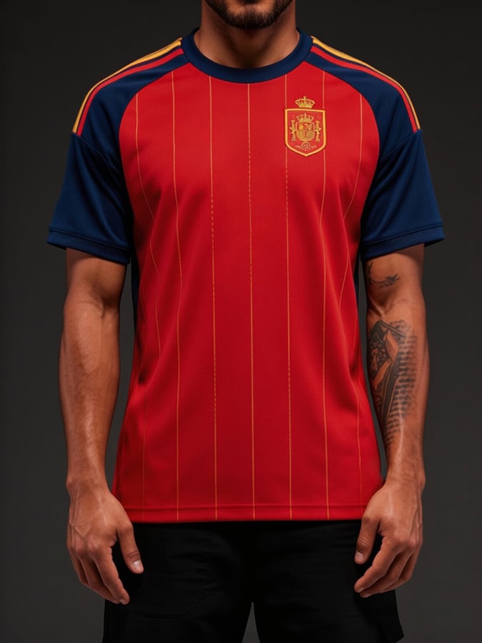 Men's Spain National Football Team l Print T-Shirt