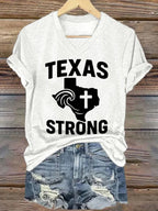Women's Texas Strong Printed Short-Sleeved T-Shirt