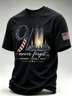 Men's 9.11 Never Forget Print Casual T-shirt