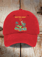 Retro Parrot Margarita Wasting Away Since 1977 Print Baseball Cap