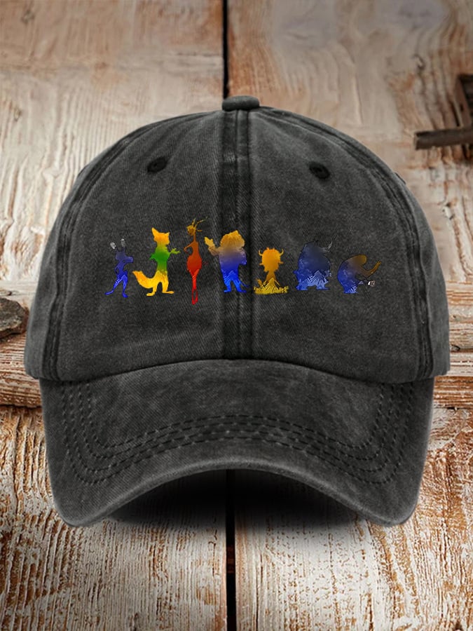 Retro Animals Print Baseball Cap