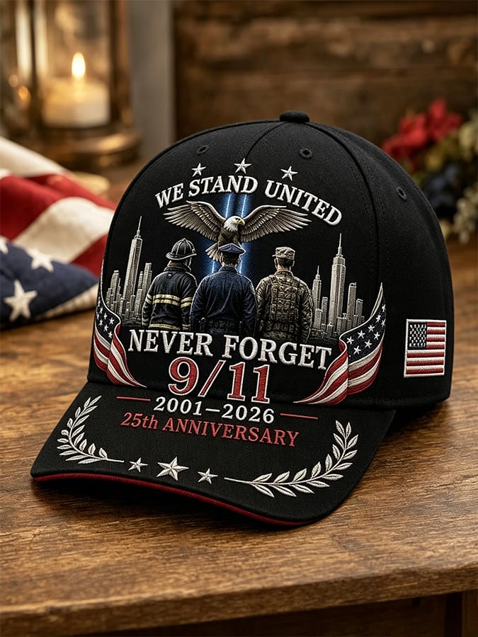 Unisex We Will Never Forget 9 11 Print Baseball Cap