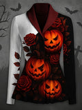 Women's Halloween Gothic Print Cardigan