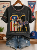 Women's Baseball Print T-shirt