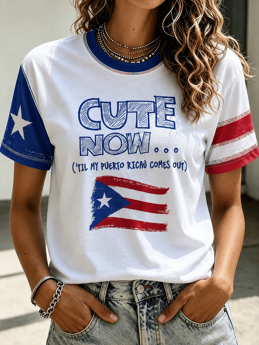 Women's Puerto Rico Pride Art Printed T-shirt