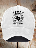 Unisex Texas Stronger Than The Storm Print Baseball Cap