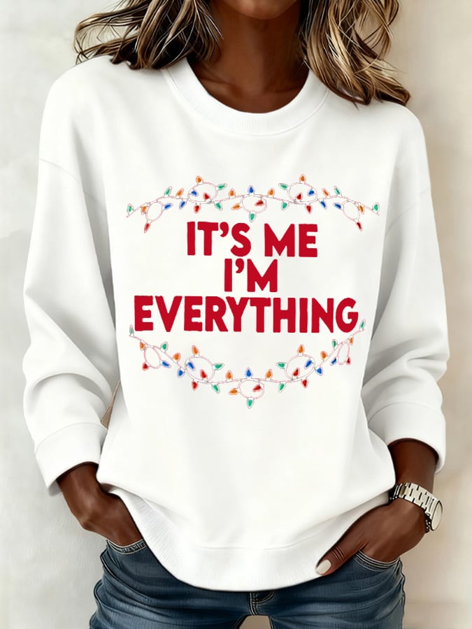 Women'S Casual Faith Print Sweatshirt