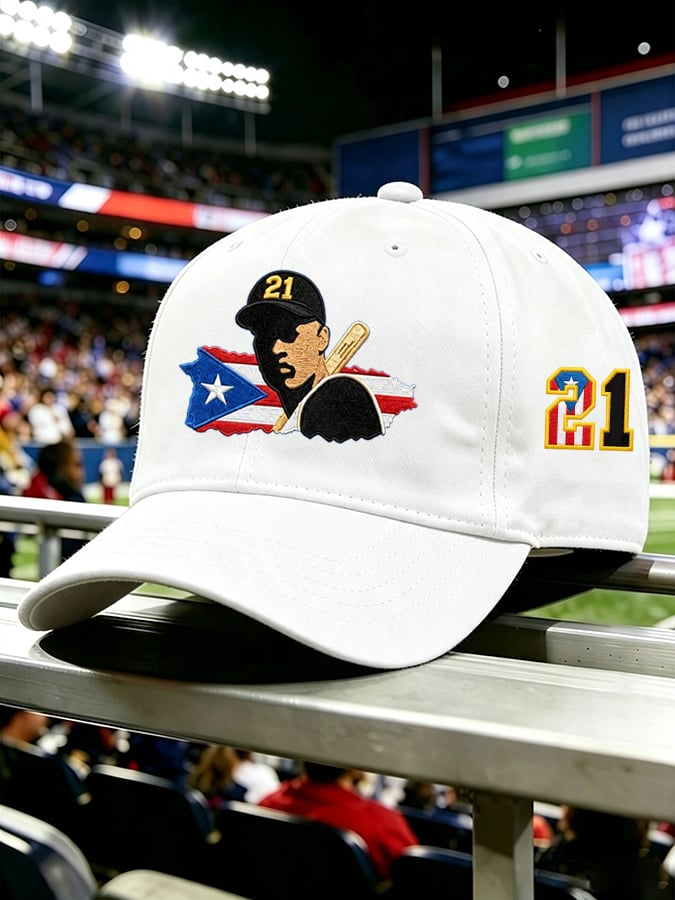 Unisex Puerto Rico Baseball-Print Baseball Cap