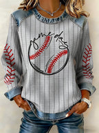 Women's Baseball  Print Hoodie