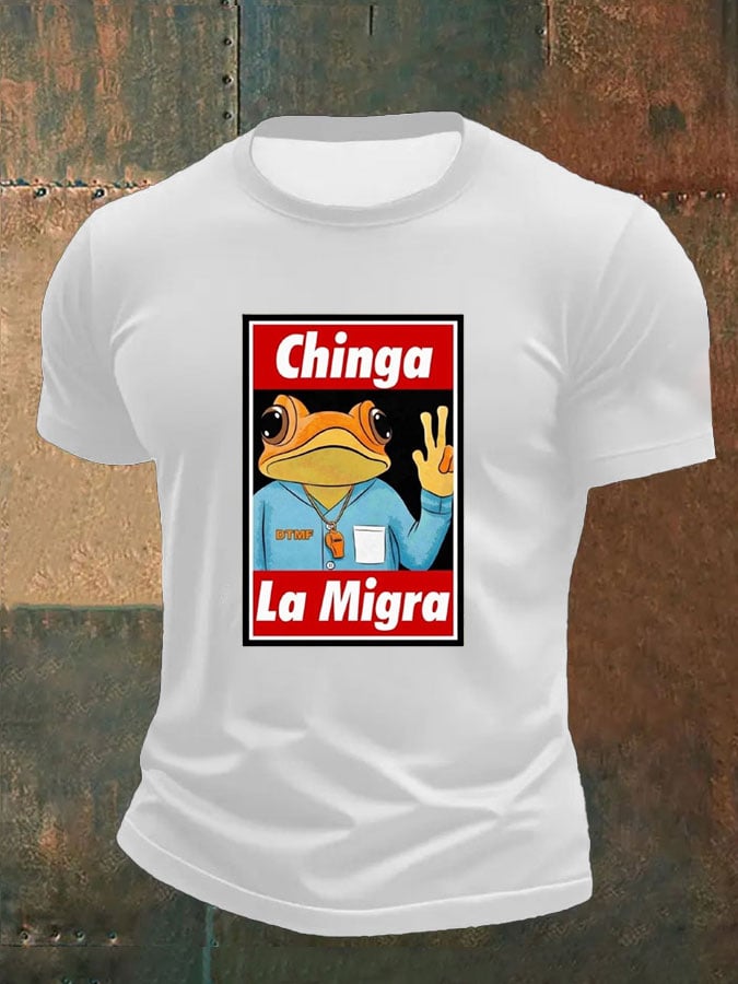 Men's Chinga La Migra Print T-shirt