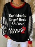 Women's Halloween Witch Print Long-Sleeve Knit Top
