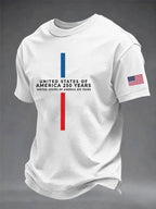 Men's Vintage Independence Day Eagle Flag Print Art T-shirt