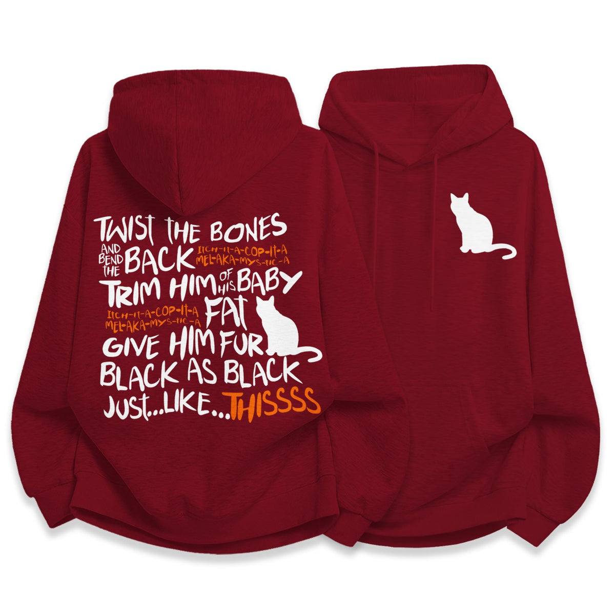 Funny Black Halloween Art Print Hoodie