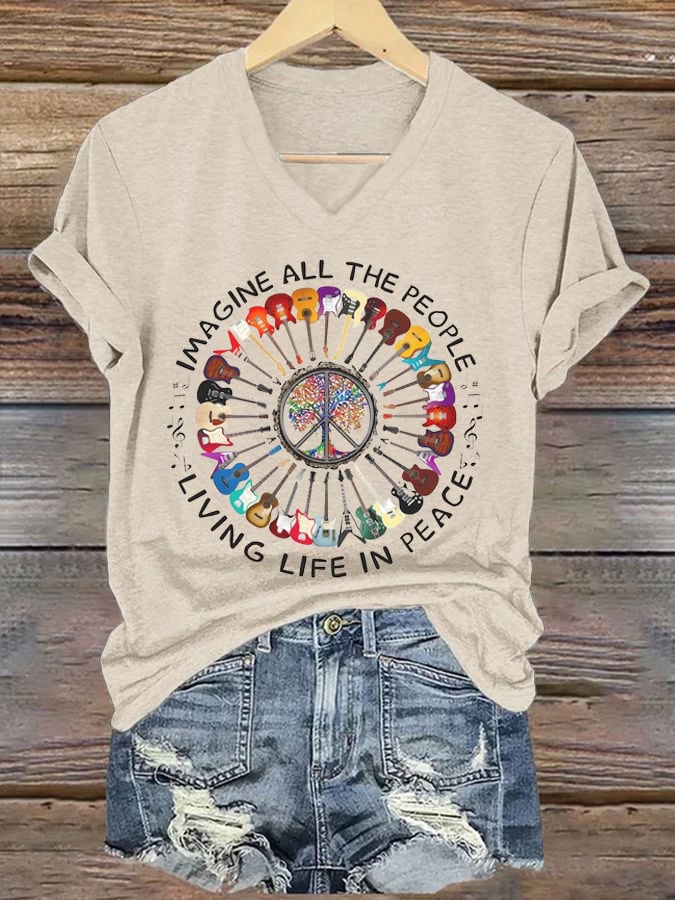 Women's The Band Imagine Printed Casual T-Shirt