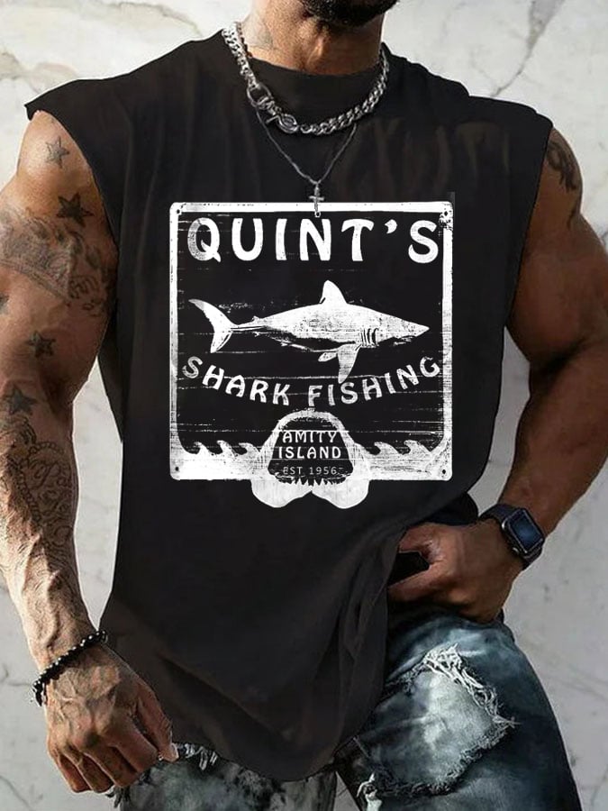 Men's Shark  Amity 1975 Printed Vest