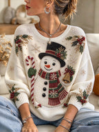 Women's Casual Print Knit Top