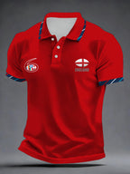 Men's Football Print Polo Shirt