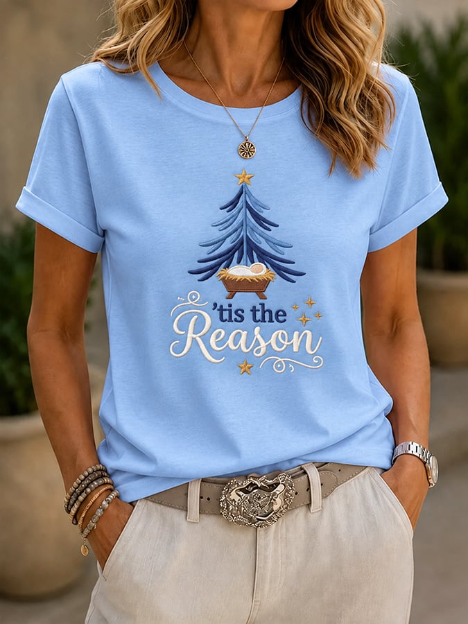 Women'S Casual Christmas Print Top