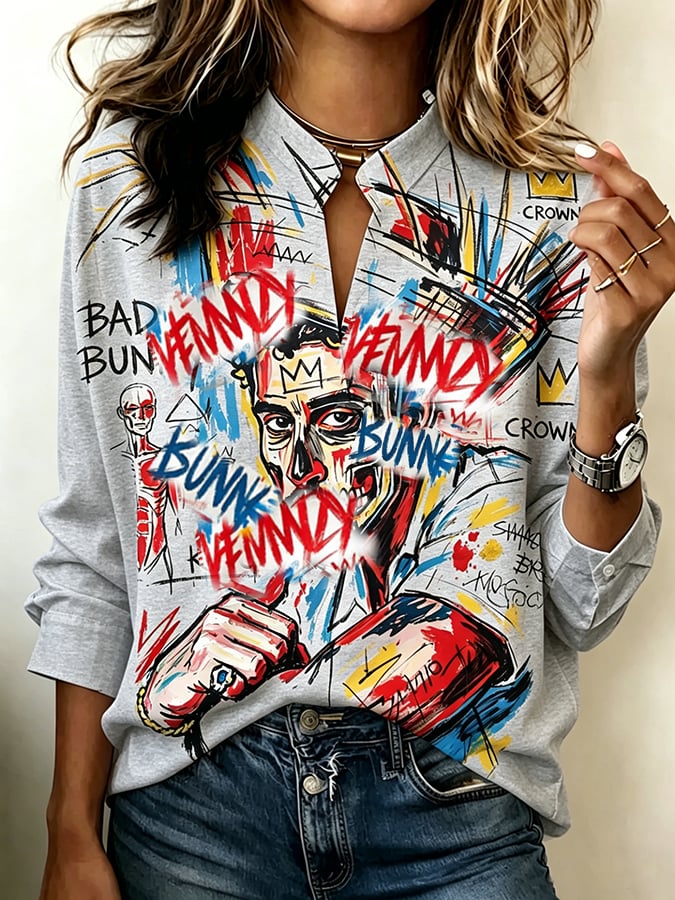 Women's Creative Leisure Print Shirt