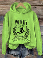 Women's Halloween Witchy Vibes Spooky Printed Hoodie