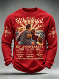 🔥🔥2nd 50% Off 🔥🔥Men's It's A Wonderful Life Christmas Printed Casual Top