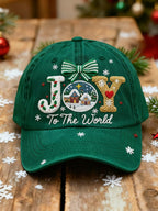 Unisex Casual Christmas Jesus Washed Cotton Hat