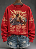 🔥🔥2nd 50% Off 🔥🔥Women's It's A Wonderful Life Print Casual Sweatshirt