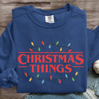Christmas Things Upside Down Art Print Sweatshirt
