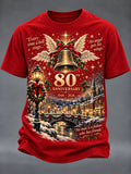 Men's Christmas Print Round Neck T-shirt