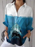 Women's Shark 1975 Printing Blouse