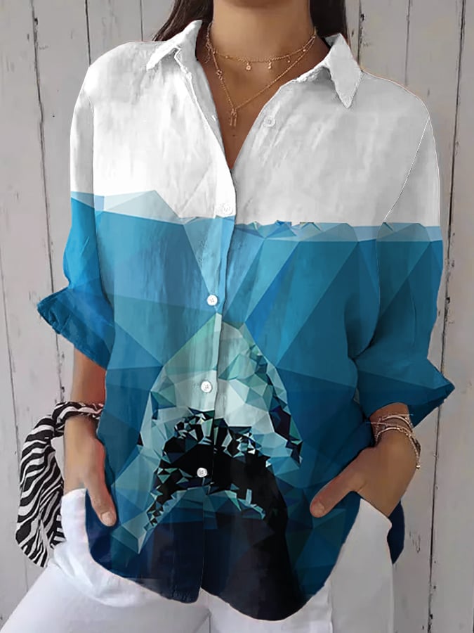 Women's Shark 1975 Printing Blouse