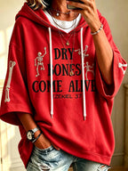 Women's Casual Printed Hooded Sweatshirt