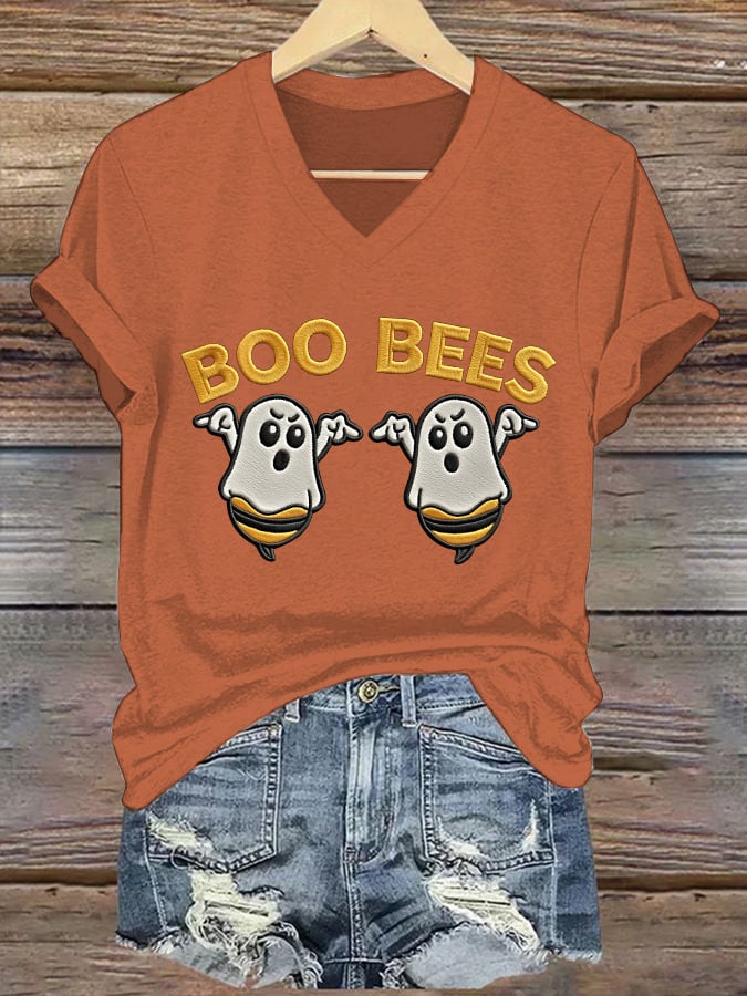 Women'S Casual Halloween Printed Short Sleeve T-Shirt