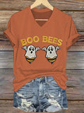Women'S Casual Halloween Printed Short Sleeve T-Shirt