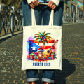 Puerto Rico Colorful Casual Shoulder Zipper Canvas Bag